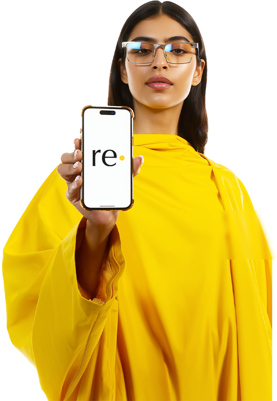 A woman wearing a pre-loved outfit sourced through the Re· marketplace