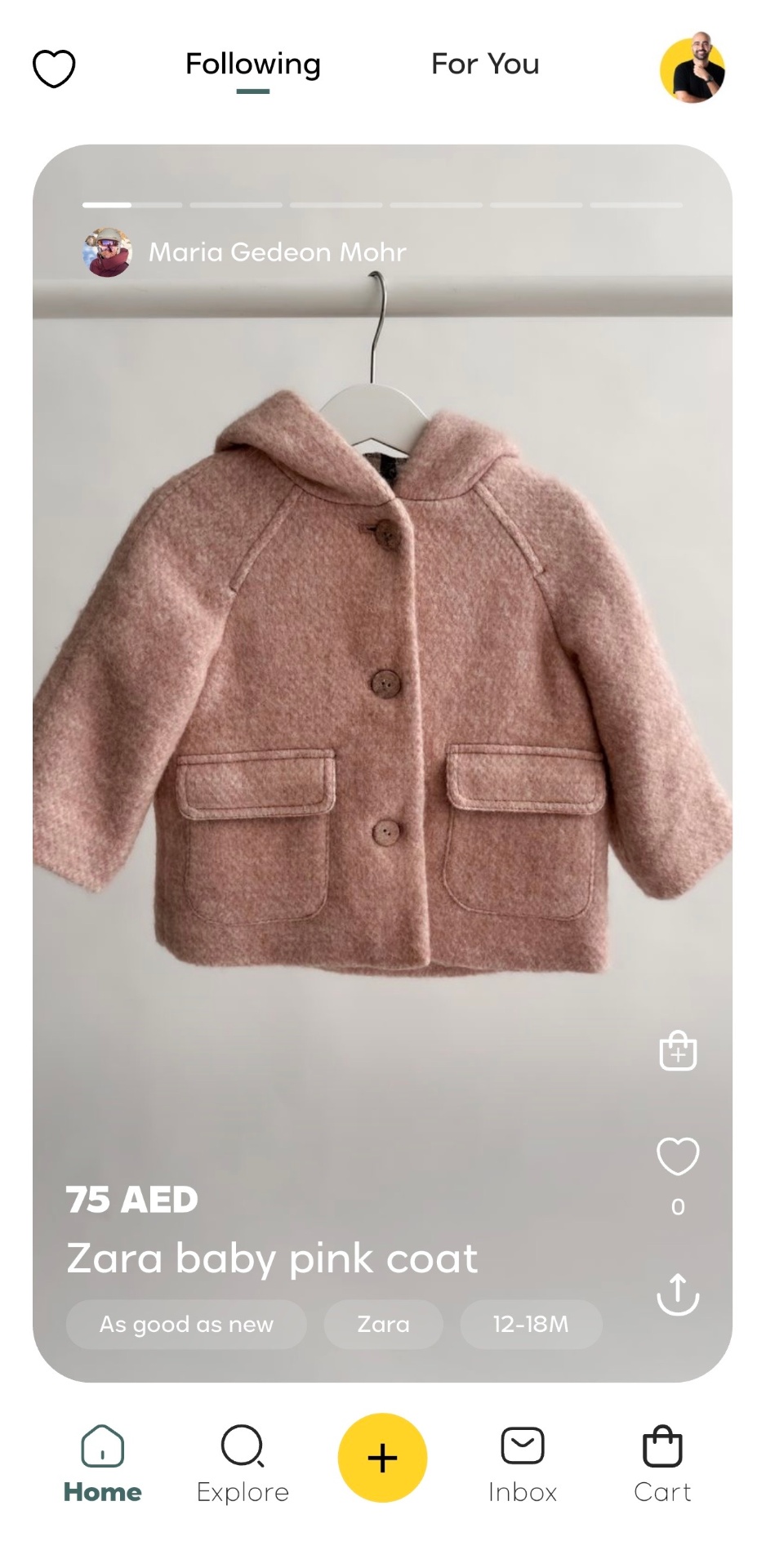 Re· app listing flow for selling a garment in about 60 seconds